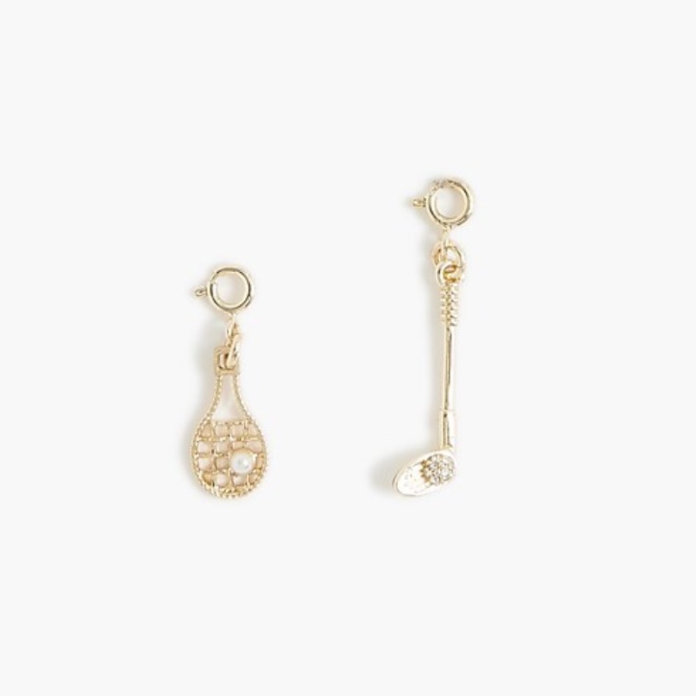 🆕J. Crew-Tennis and Golf Charm, Gold, OneSize, NWT